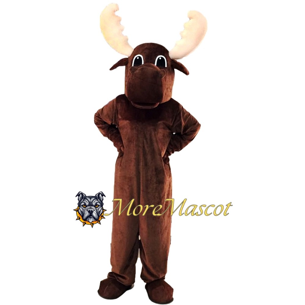 Brown Moose Mascot Costume