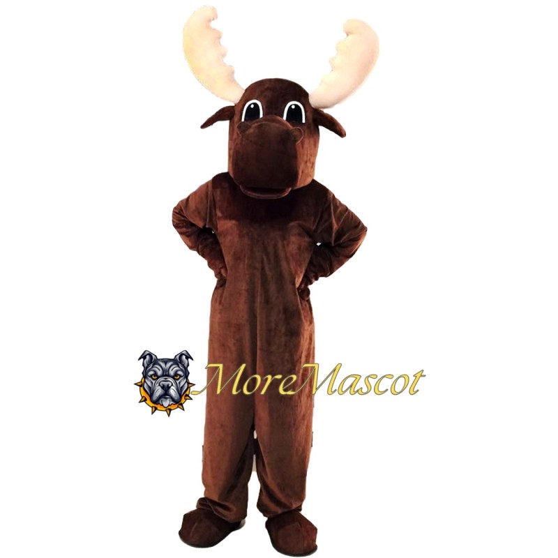 Brown Moose Mascot Costume