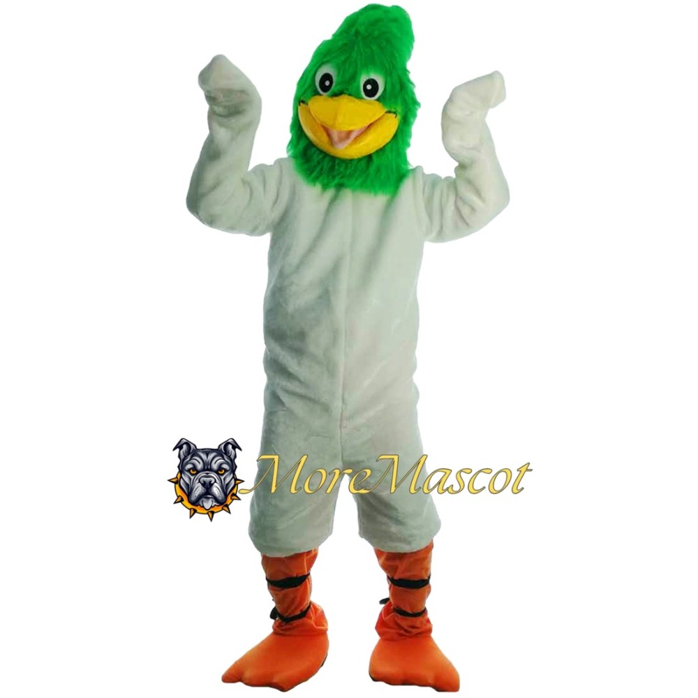Green & White Eagle Mascot Costume