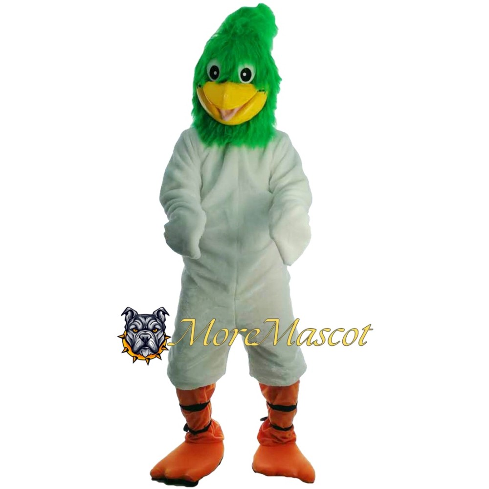 Green & White Eagle Mascot Costume