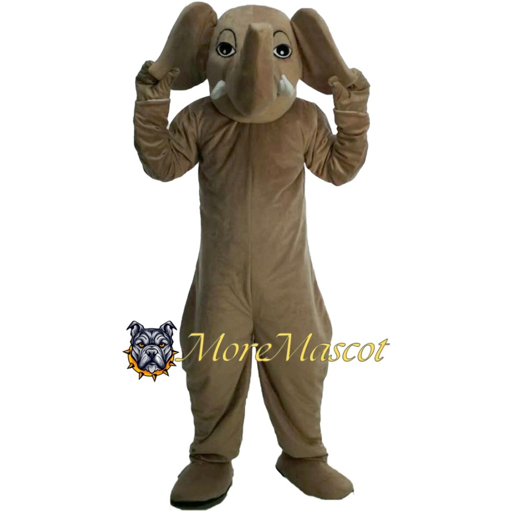 Brown Elephant Mascot Costume