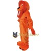 Orange Muscle Lion Mascot Costume