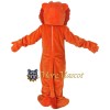 Orange Muscle Lion Mascot Costume