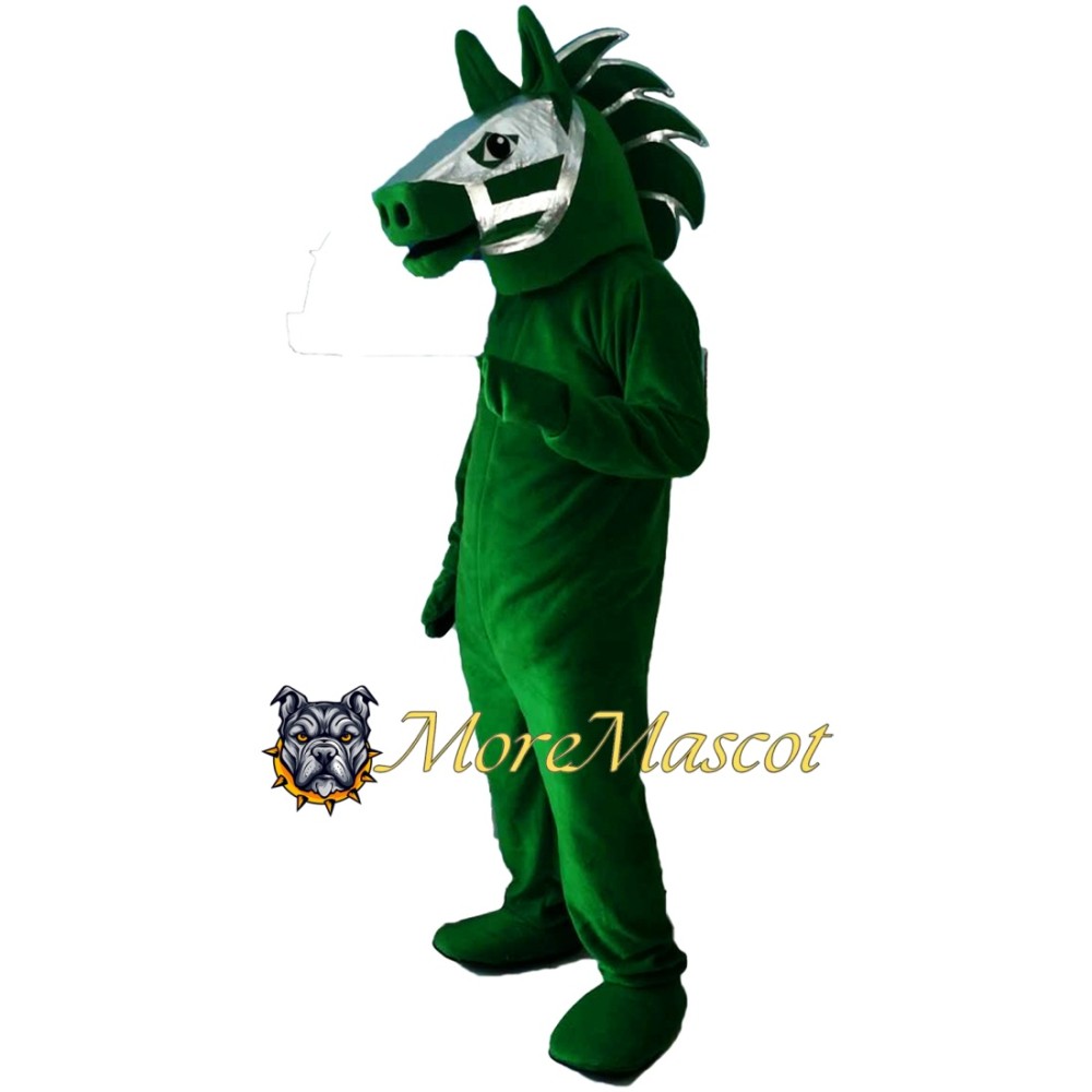Green Warhorse Mascot Costume