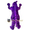 Purple Tiger Mascot Costume