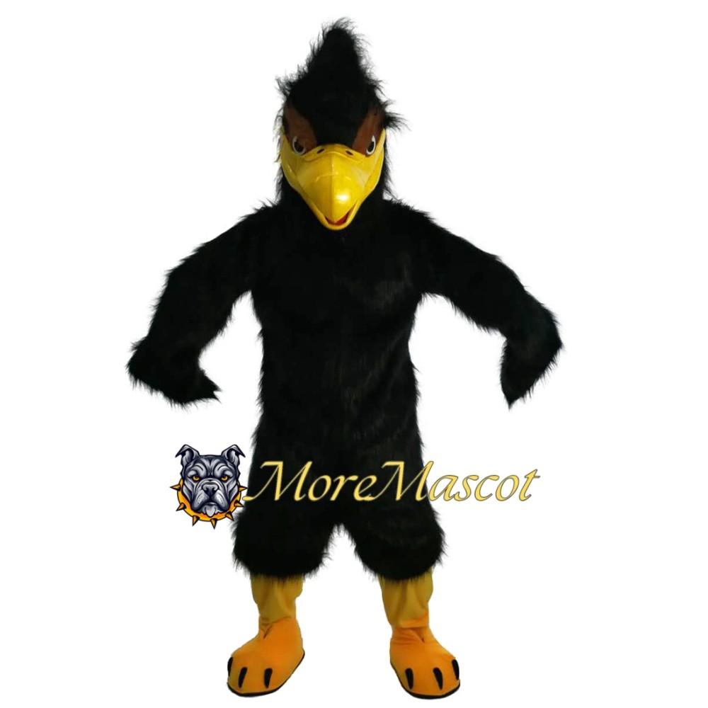 Superb Black Eagle Mascot Costume