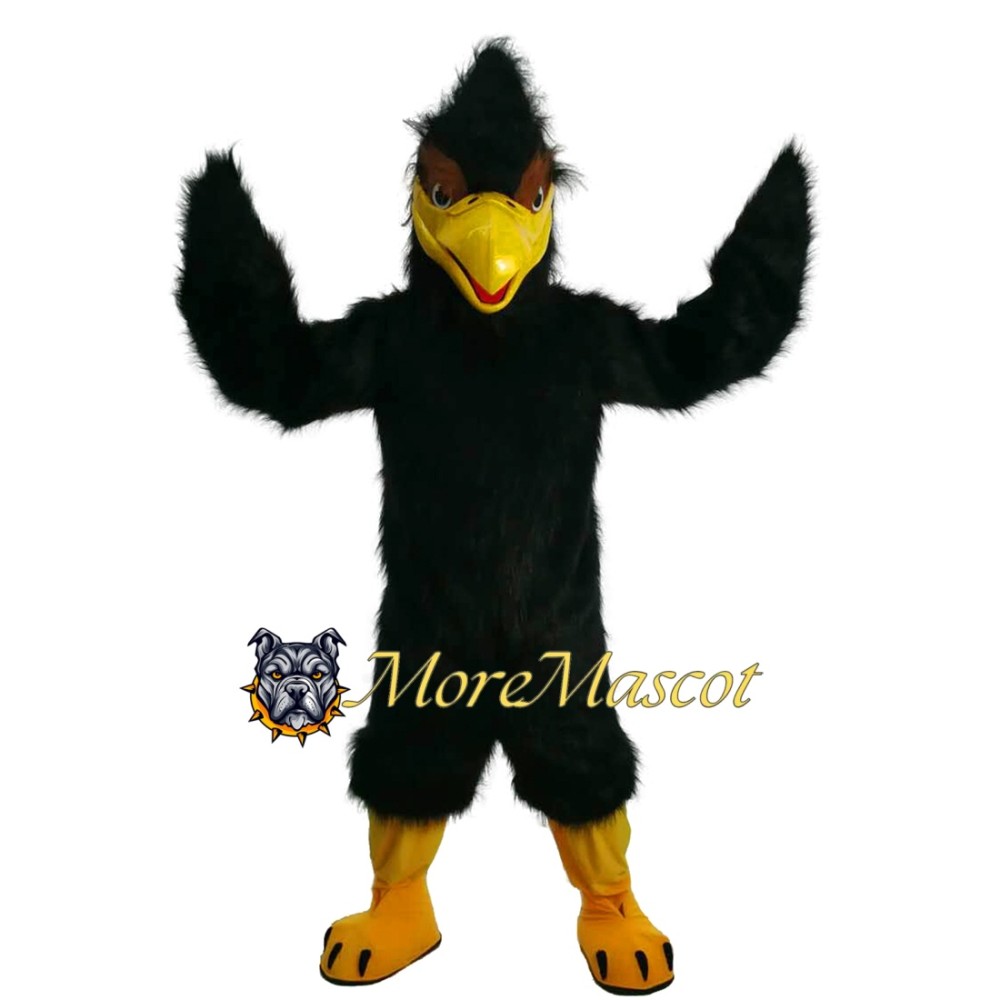 Superb Black Eagle Mascot Costume