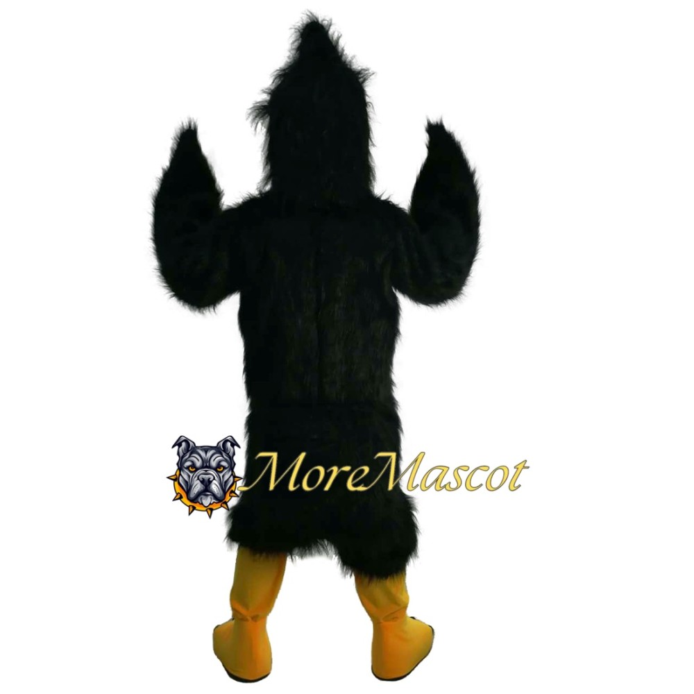 Superb Black Eagle Mascot Costume