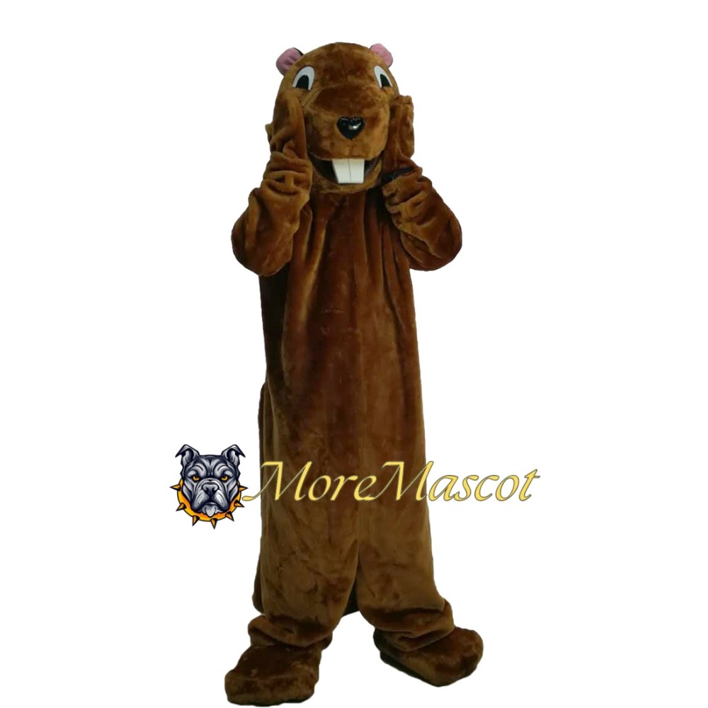 Friendly Beaver Mascot Costume