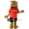 Sport Brown Bulldog Mascot Costume