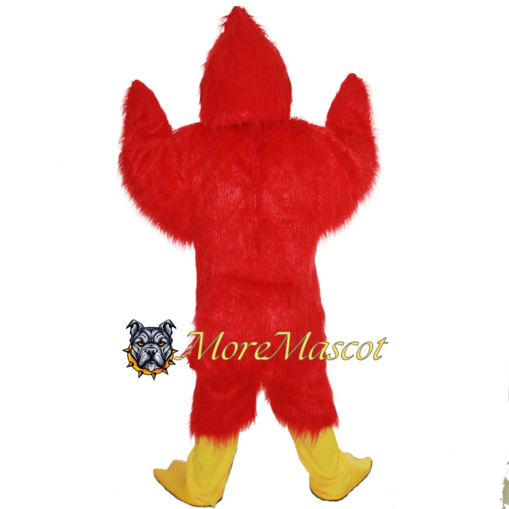 Furry Red Eagle Mascot Costume