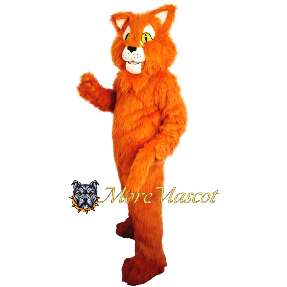 Furry Orange Tiger Mascot Costume
