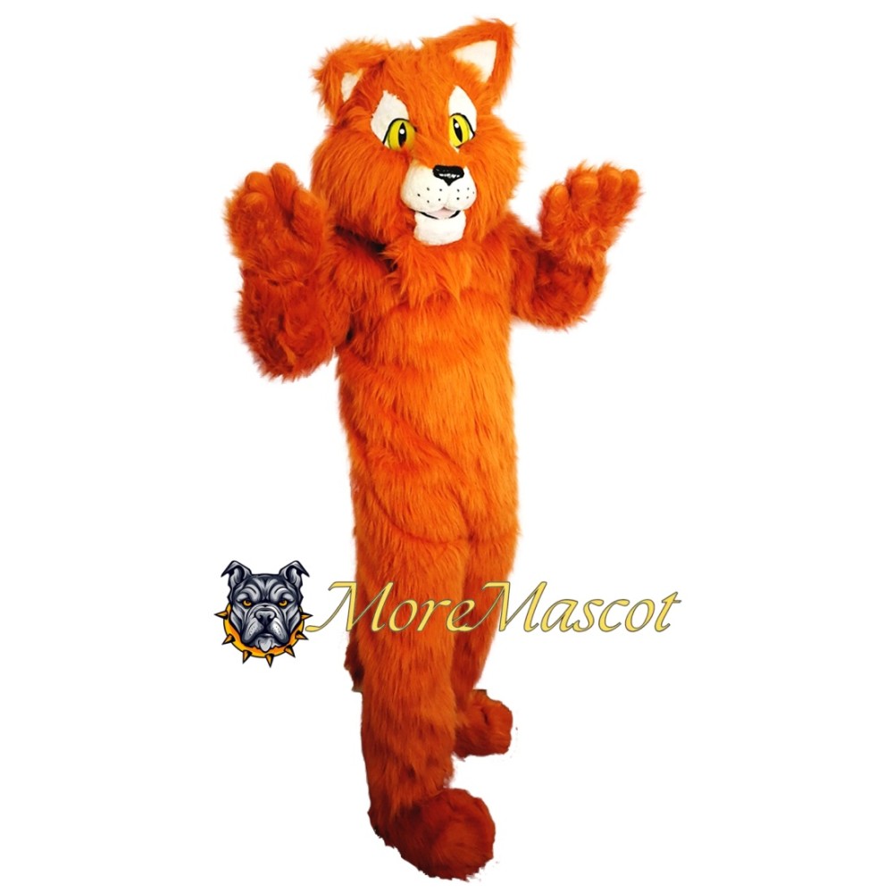 Furry Orange Tiger Mascot Costume