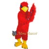 Long Fur Red Eagle Mascot Costume
