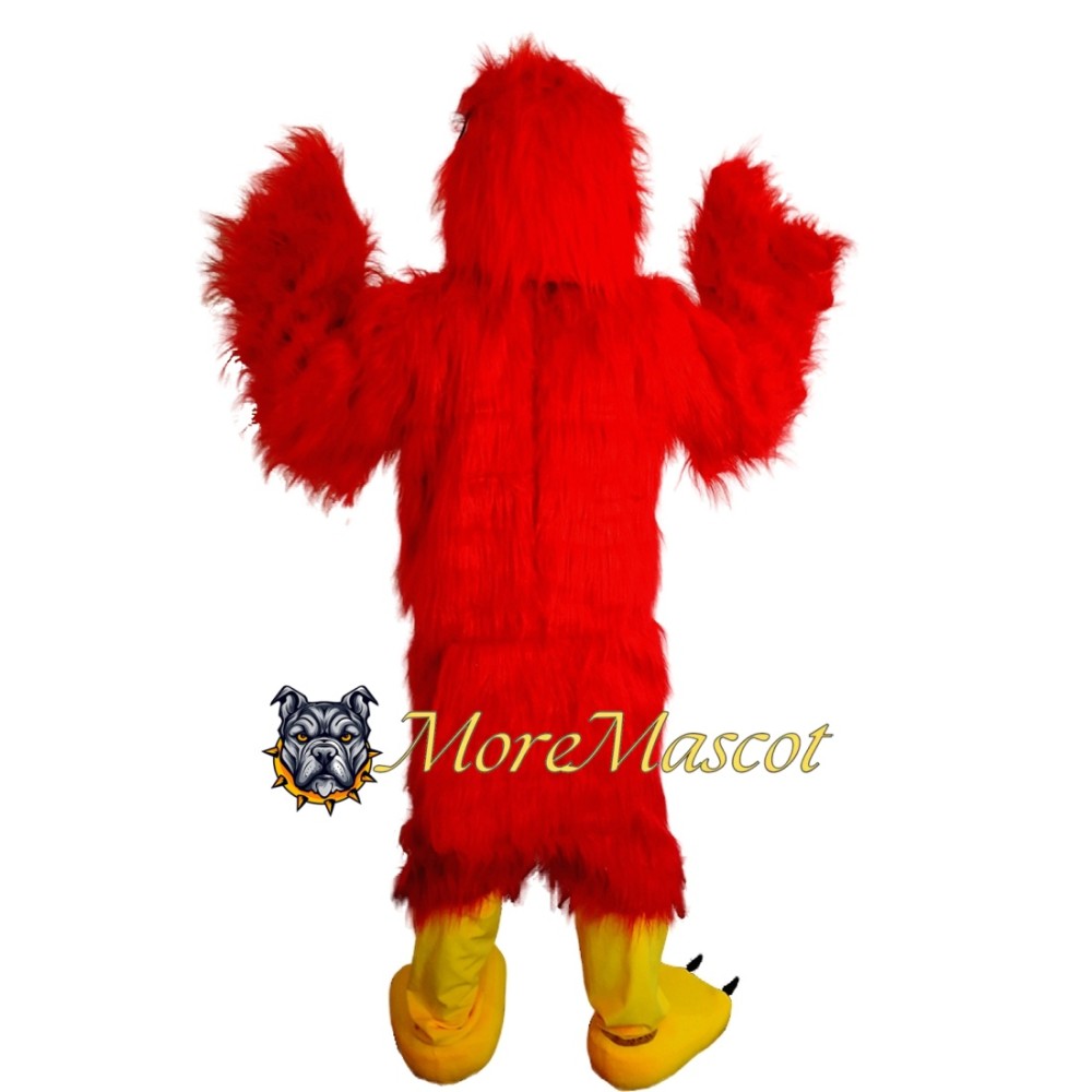 Long Fur Red Eagle Mascot Costume