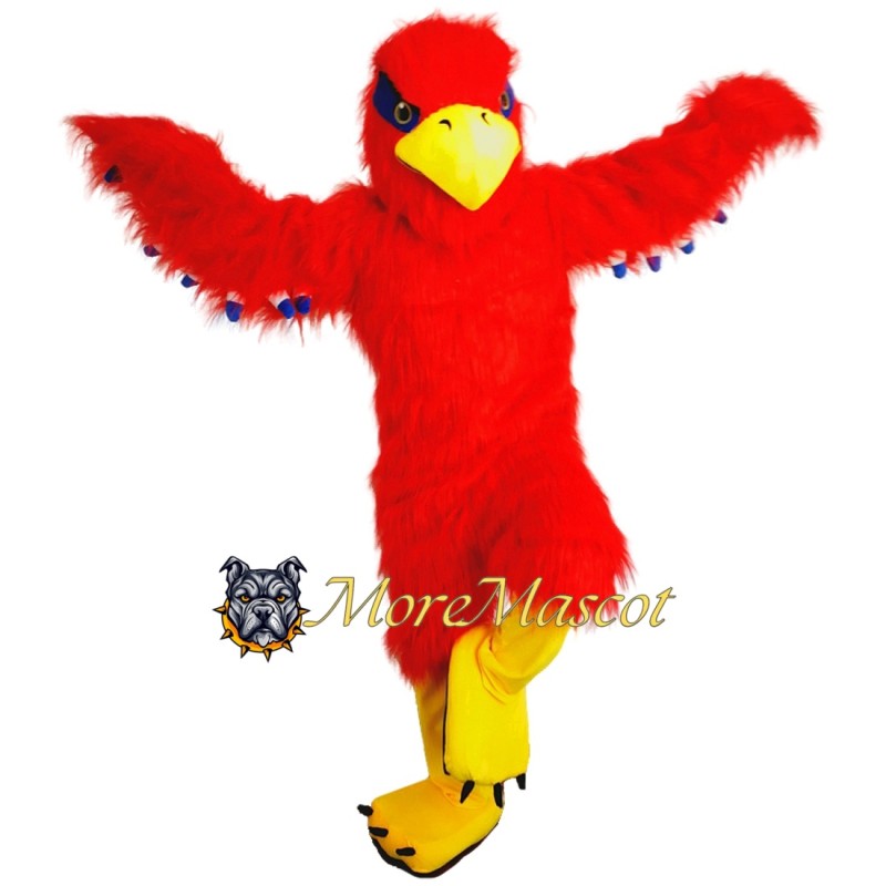 Long Fur Red Eagle Mascot Costume
