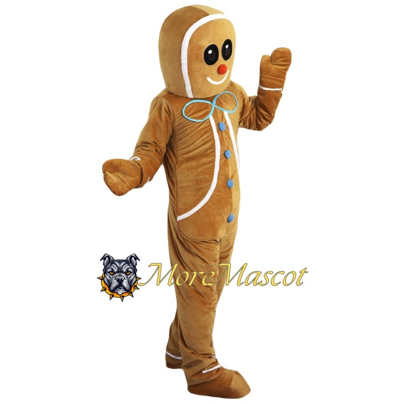 Smile Gingerbread Man Mascot Costume