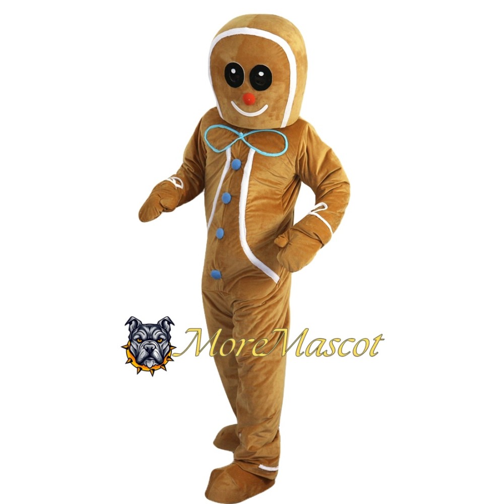 Smile Gingerbread Man Mascot Costume