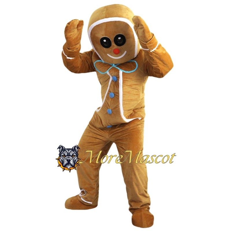 Smile Gingerbread Man Mascot Costume