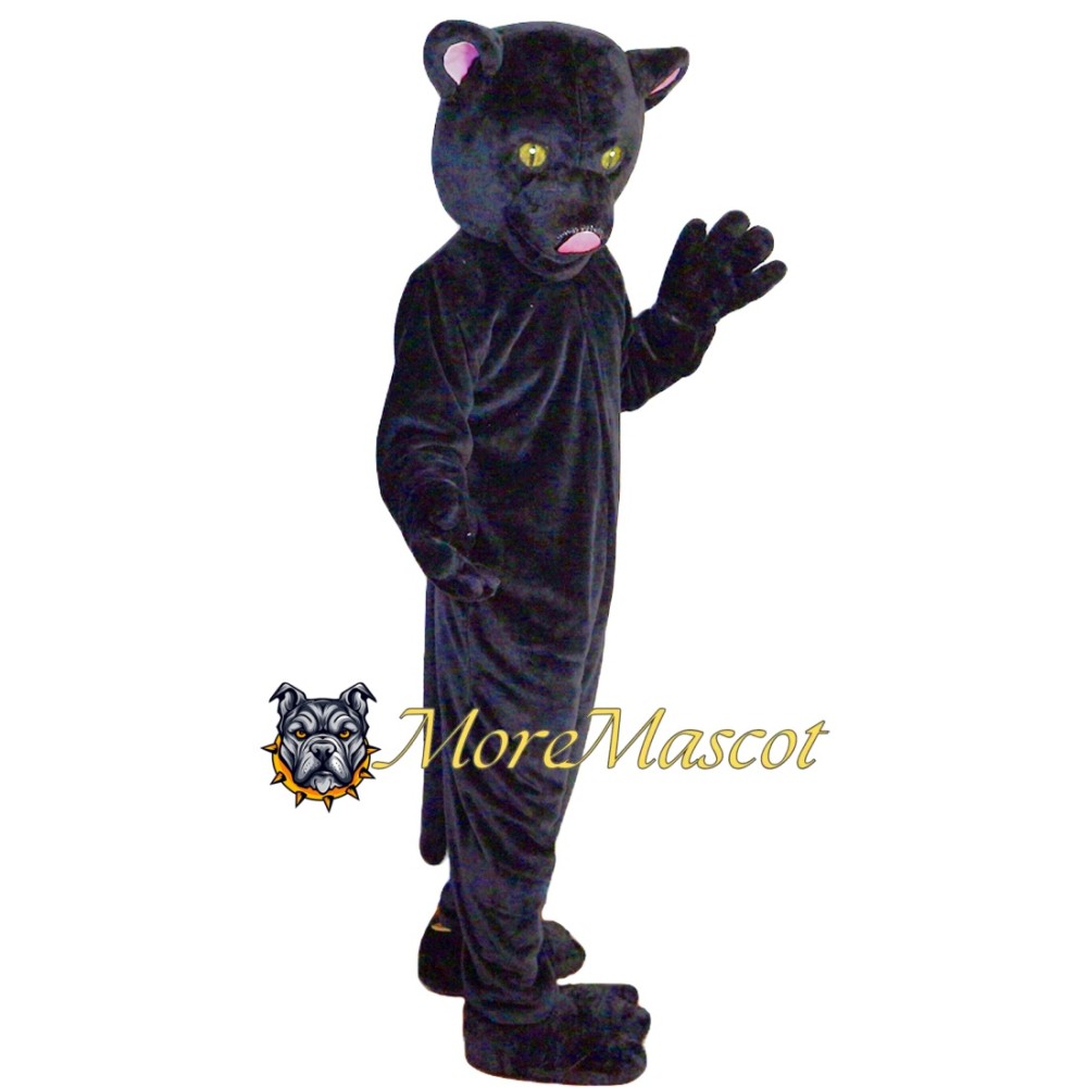 Realistic Black Panther Mascot Costume