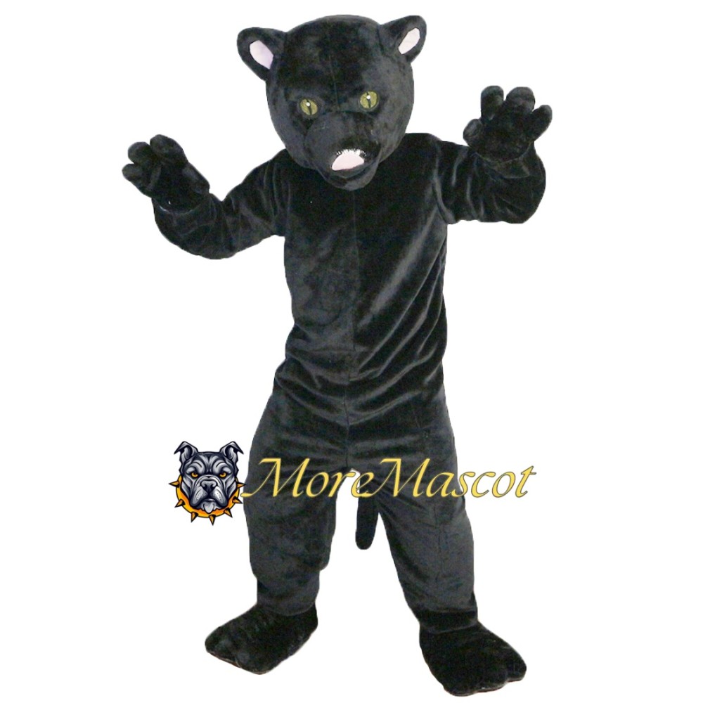 Realistic Black Panther Mascot Costume