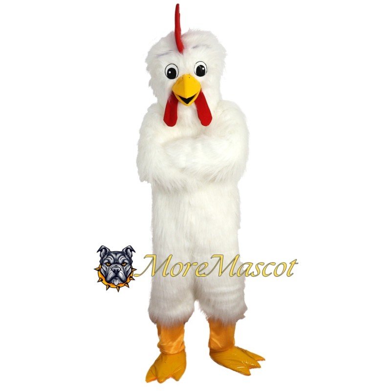 Soft White Chicken Mascot Costume