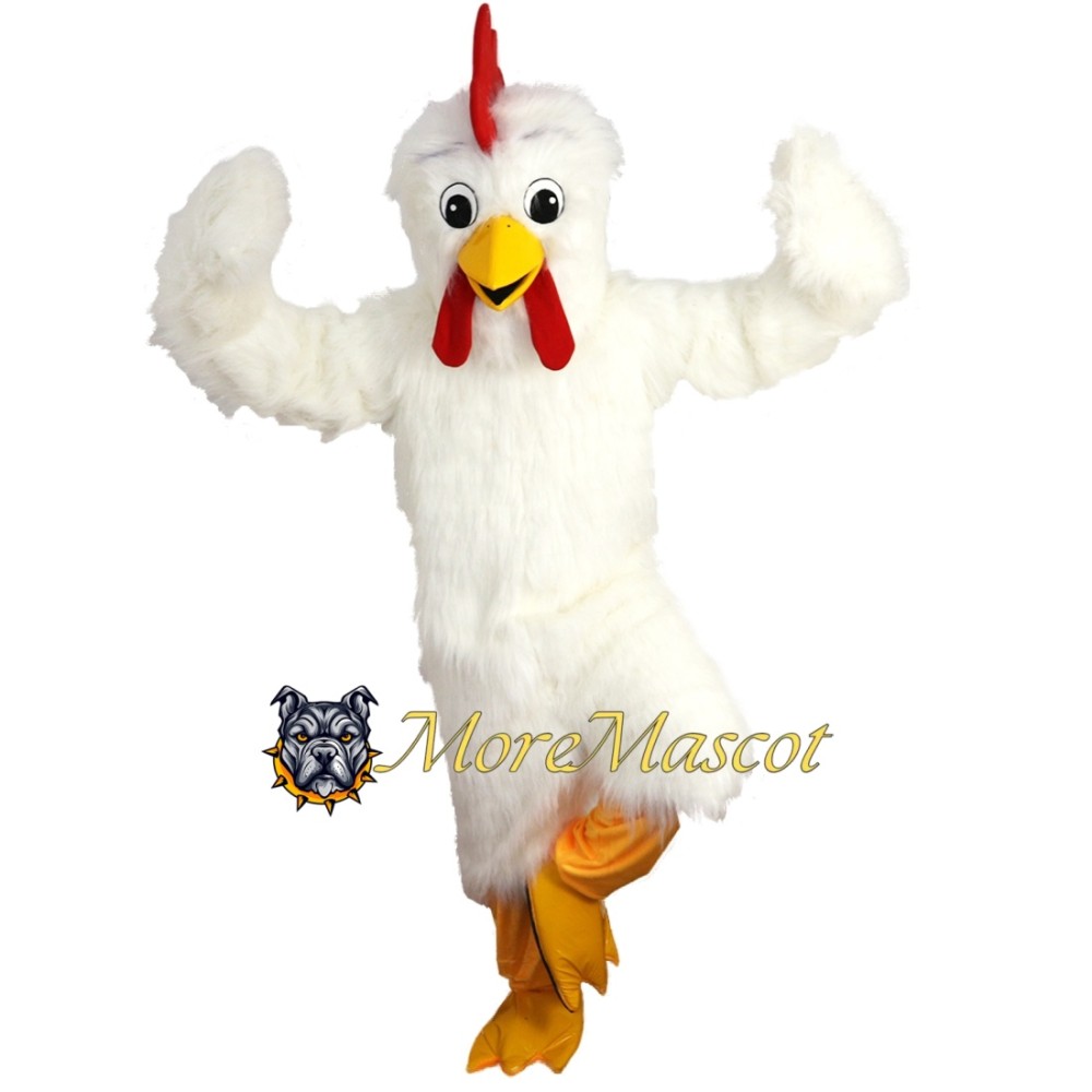 Soft White Chicken Mascot Costume