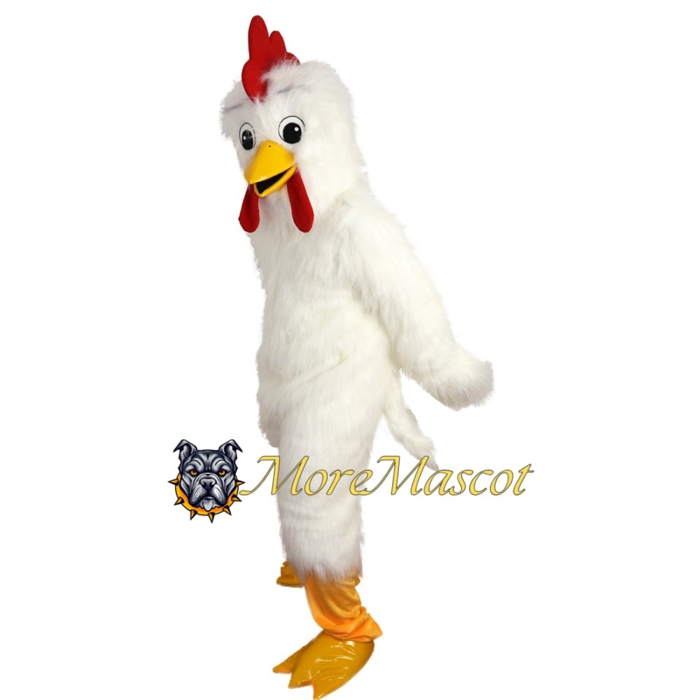 Soft White Chicken Mascot Costume