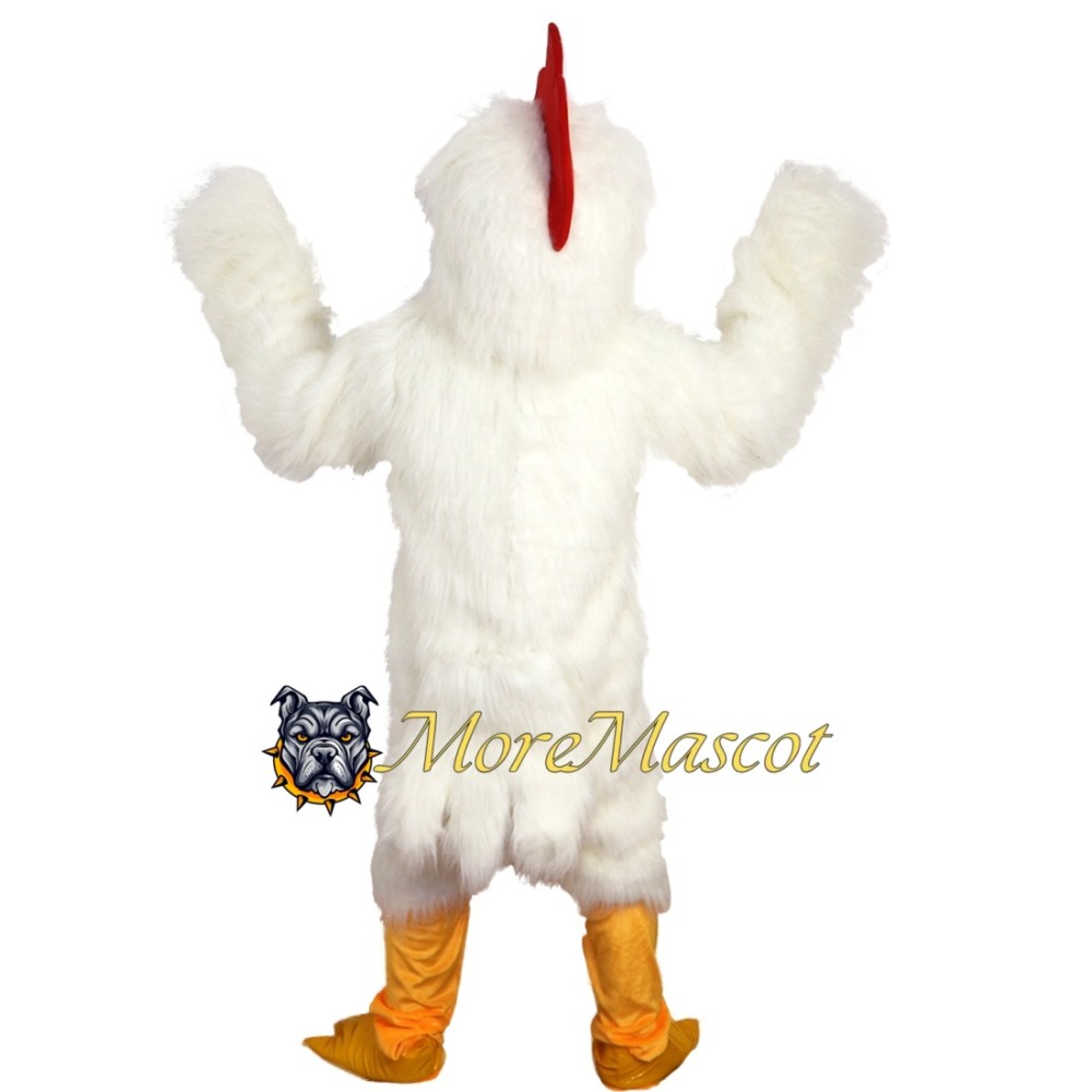 Soft White Chicken Mascot Costume