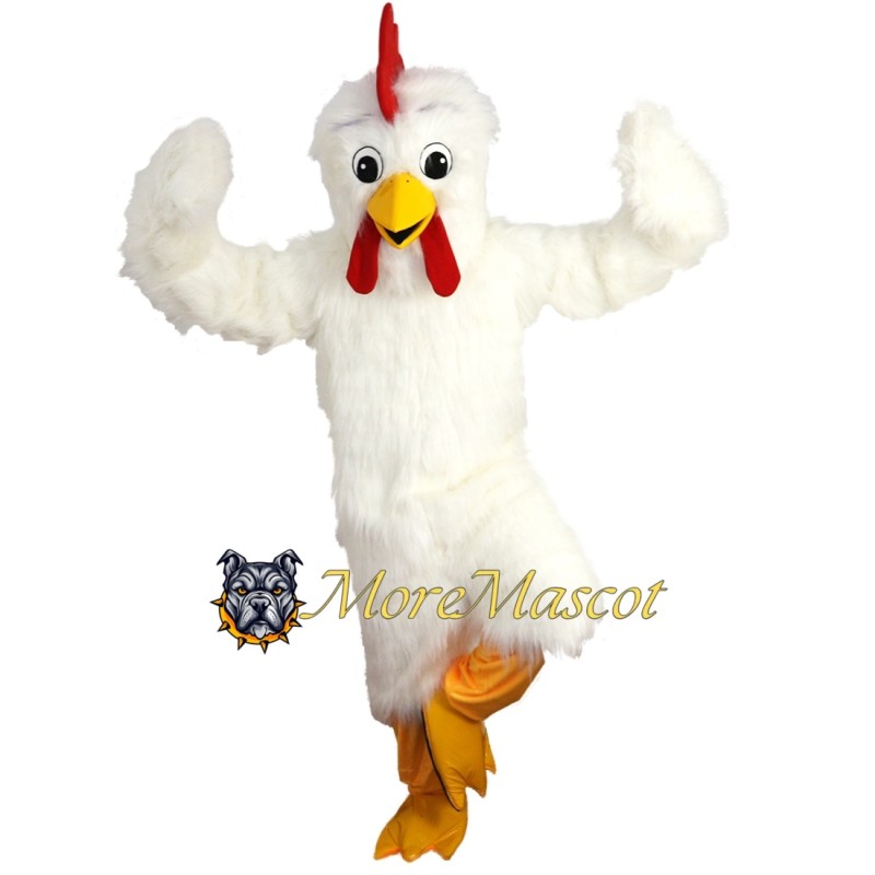 Soft White Chicken Mascot Costume