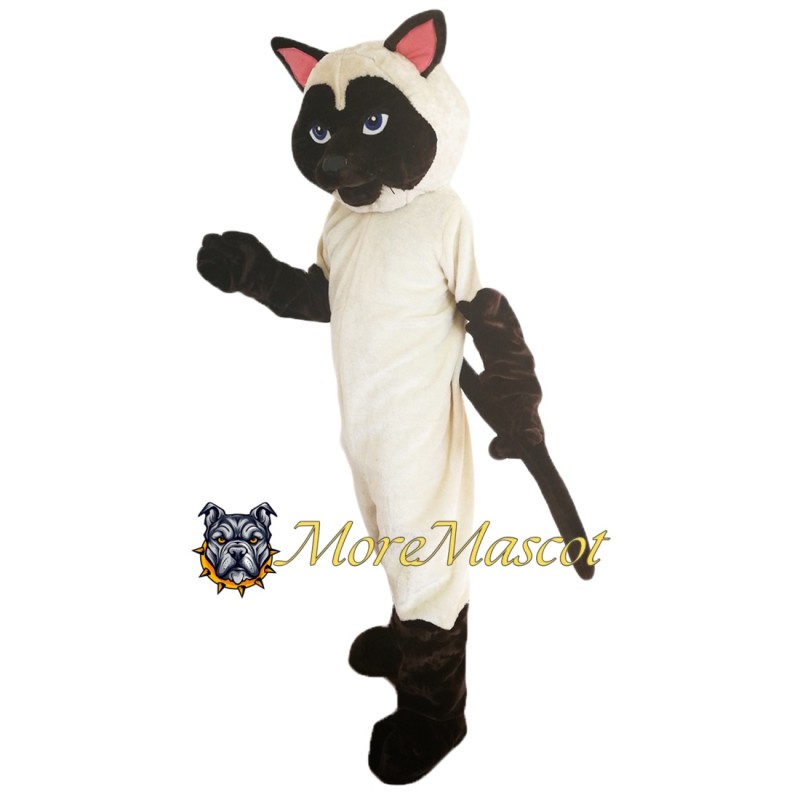Brown & White Cat Mascot Costume