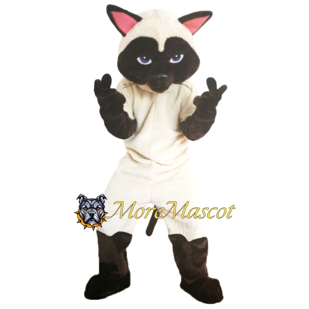 Brown & White Cat Mascot Costume