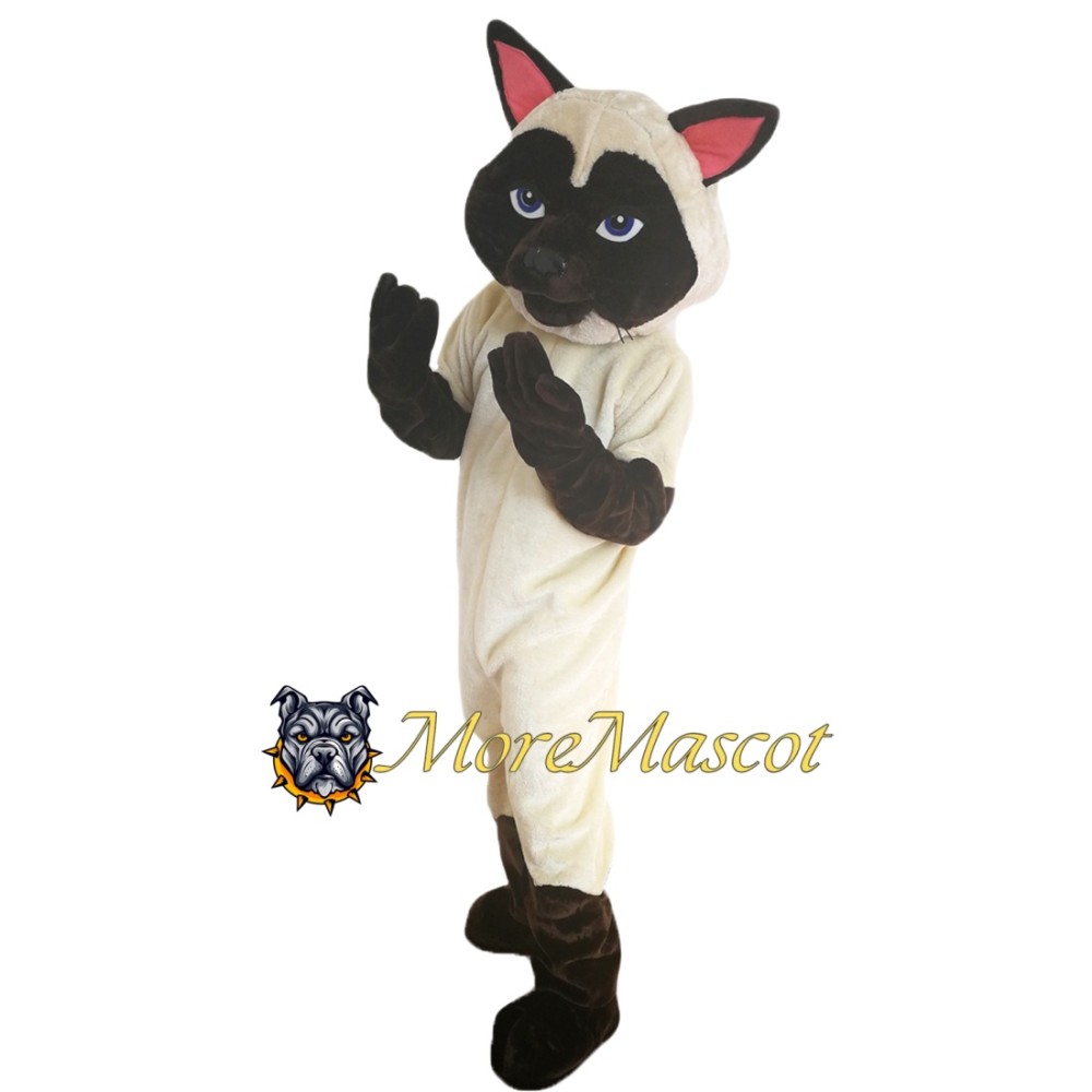 Brown & White Cat Mascot Costume