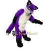 Superb Purple Fox Mascot Costume