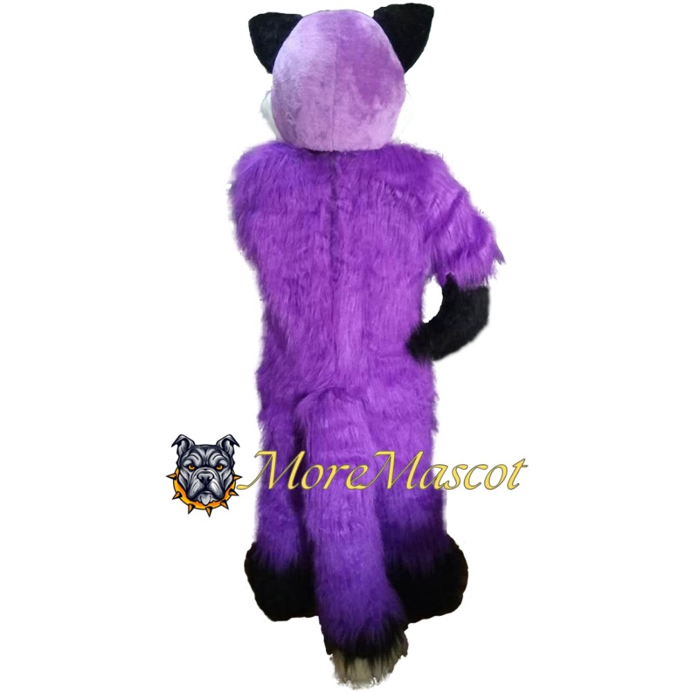 Superb Purple Fox Mascot Costume