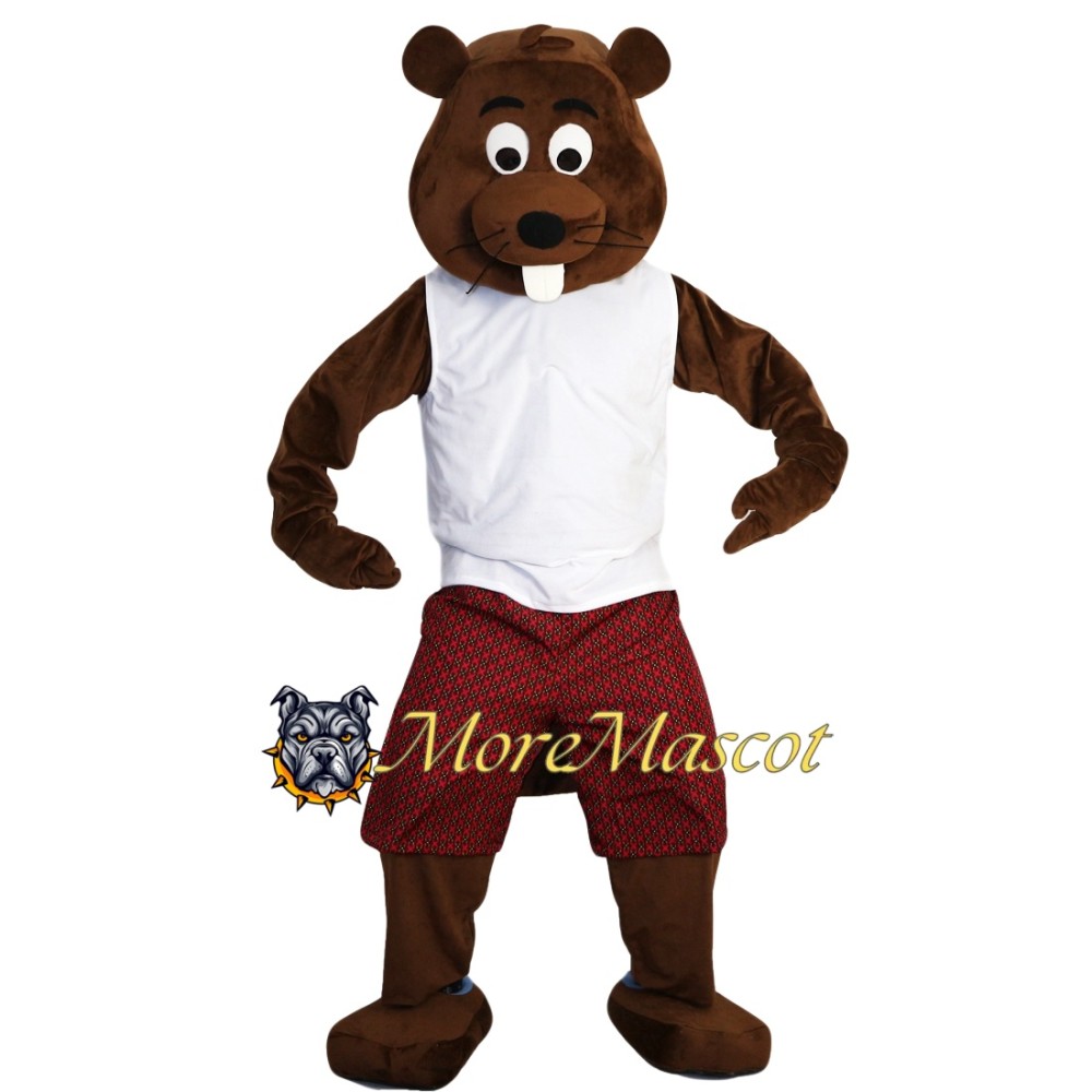 Sport Beaver Boy Mascot Costume