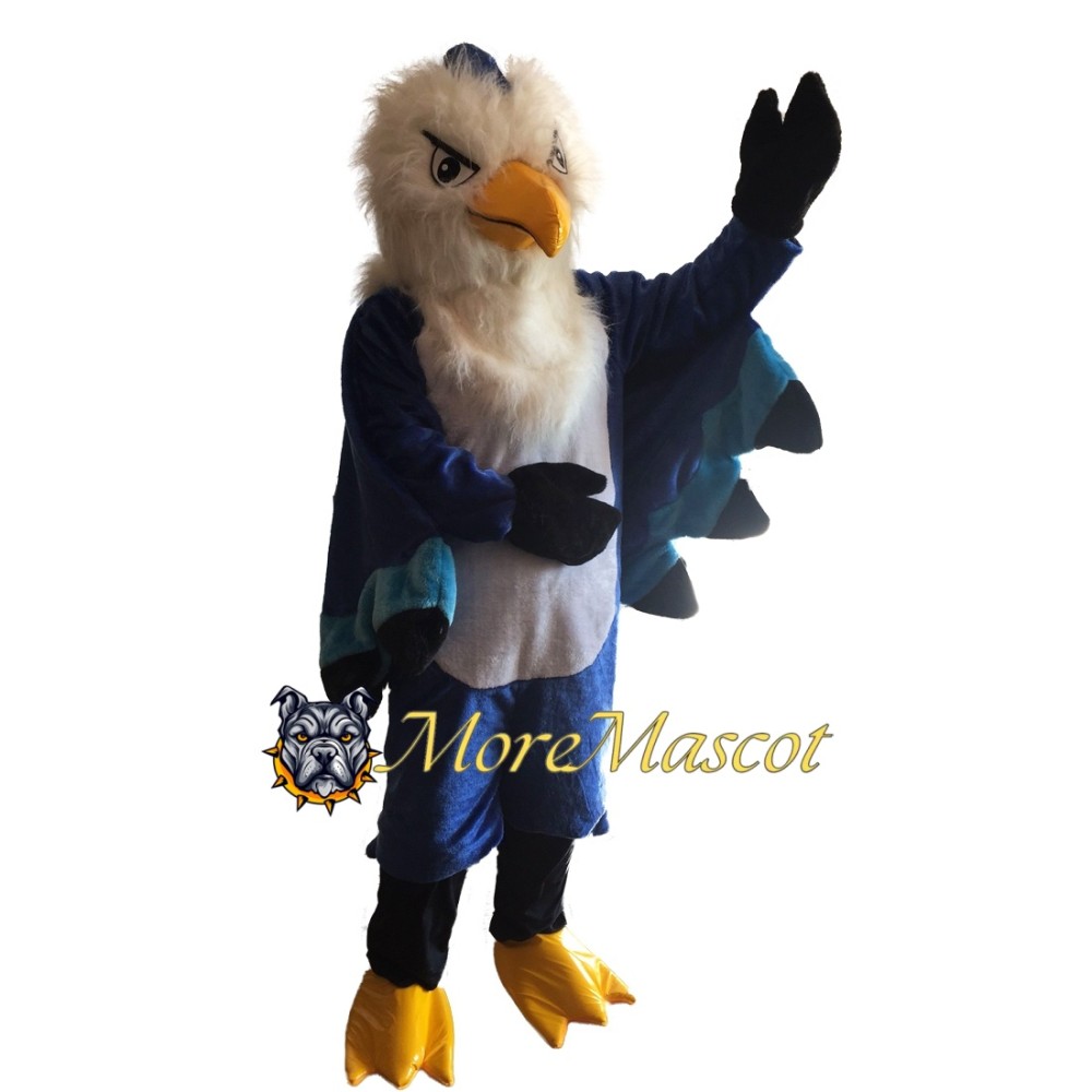 Superb Blue Falcon Mascot Costume