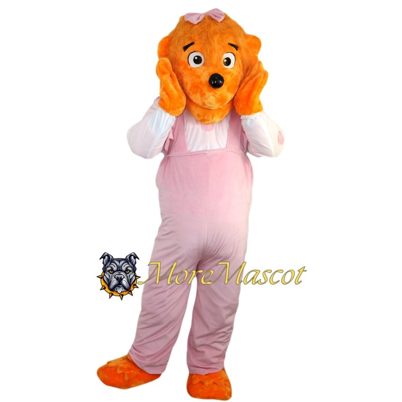 Orange Dog Girl Mascot Costume