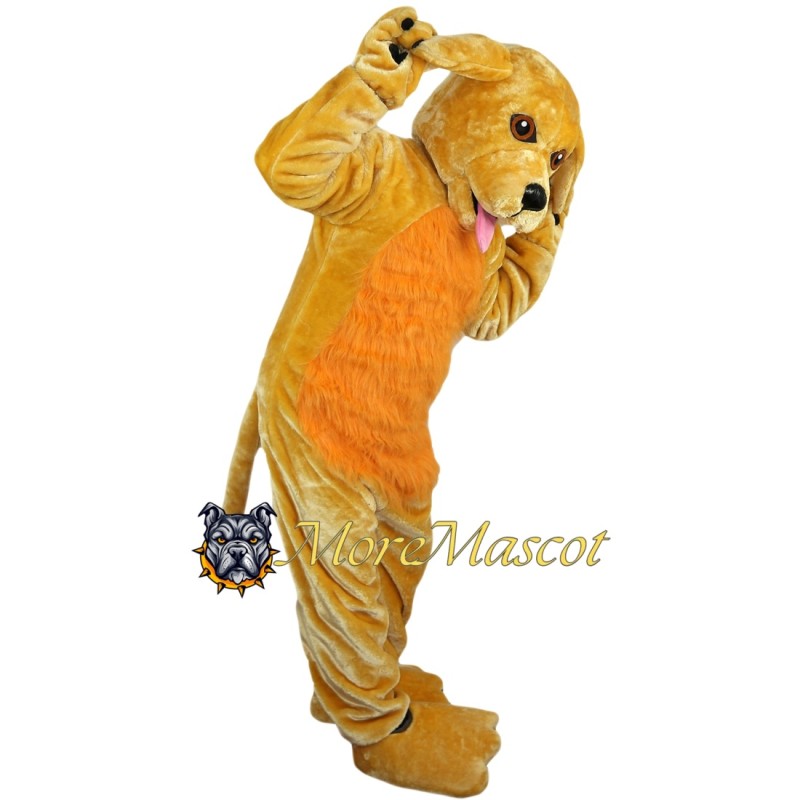 Furry Brown Dog Mascot Costume