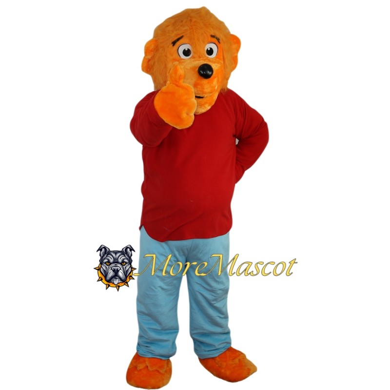 Orange Dog Boy Mascot Costume