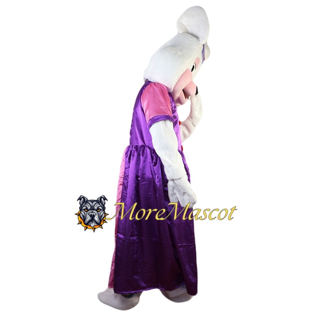 Purple Dress Rabbit Mascot Costume