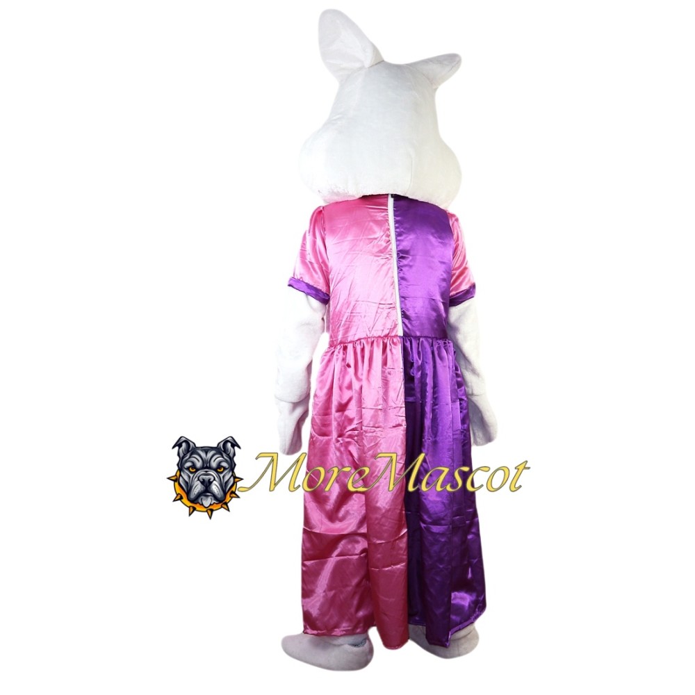 Purple Dress Rabbit Mascot Costume