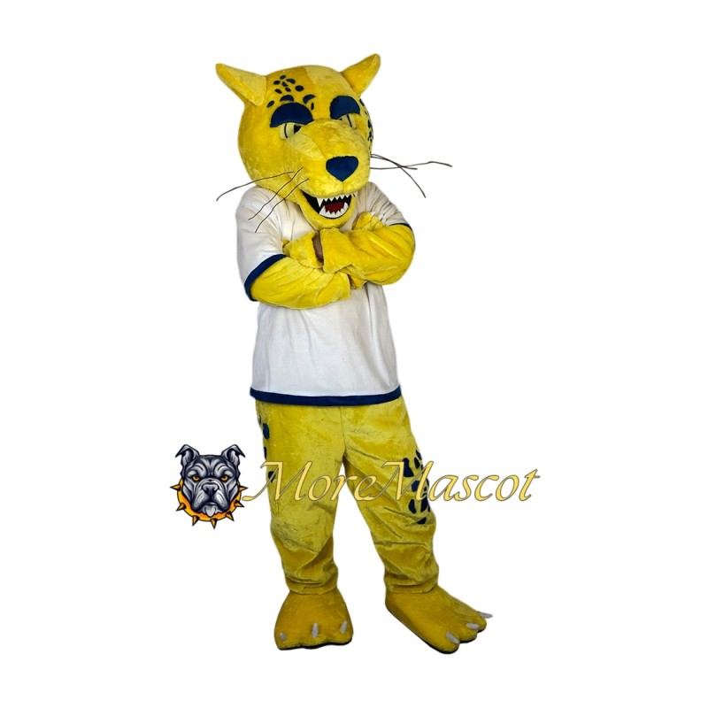 Yellow Cheetah Mascot Costume