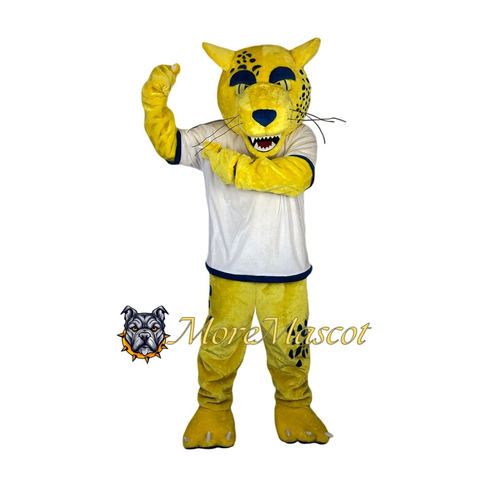 Yellow Cheetah Mascot Costume