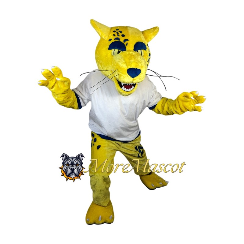 Yellow Cheetah Mascot Costume