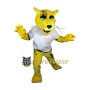 Yellow Cheetah Mascot Costume