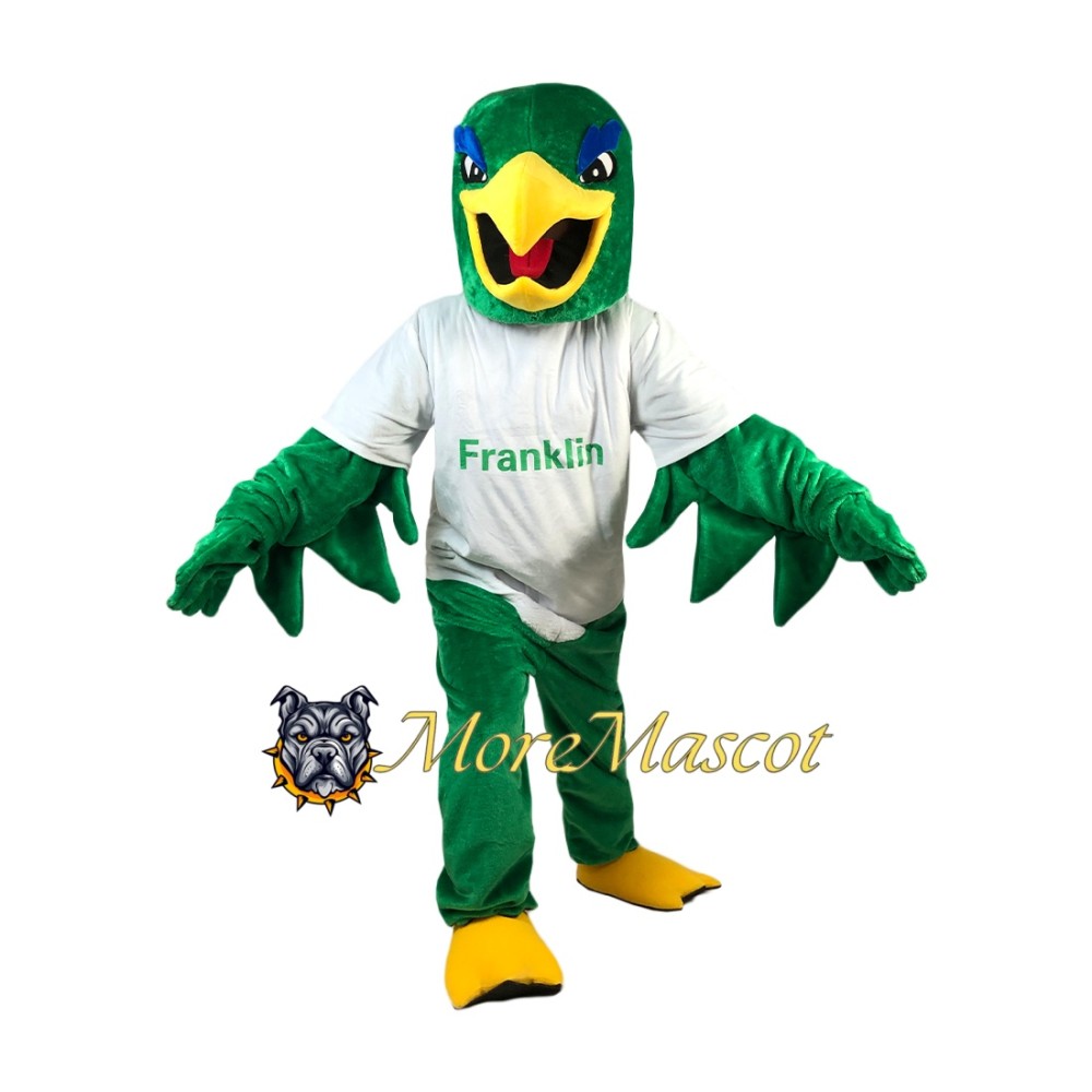 Sport Green Falcon Mascot Costume