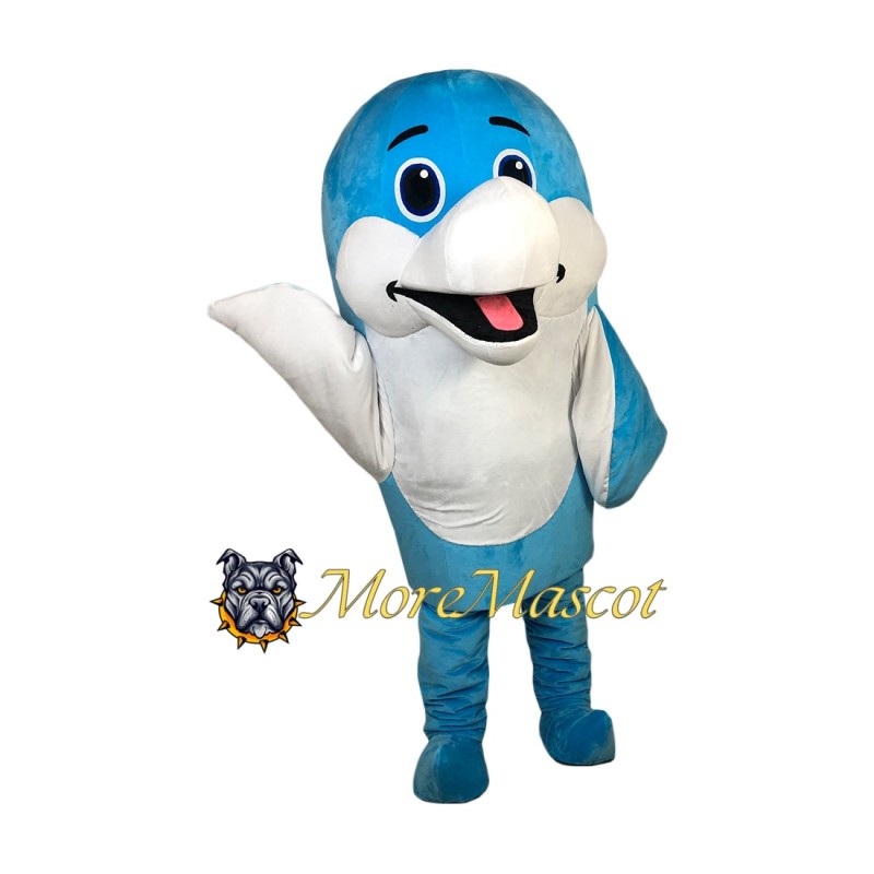 Happy Dolphin Mascot Costume