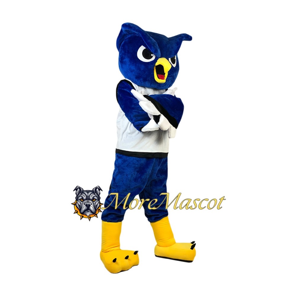Sport Blue Owl Mascot Costume