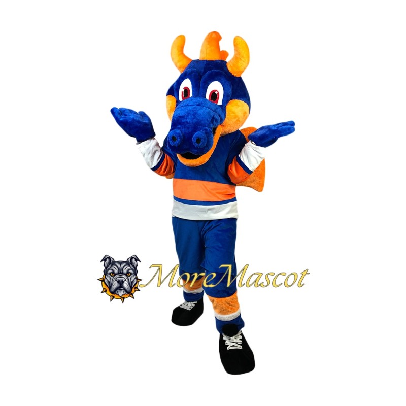 Sport Blue Dragon Mascot Costume